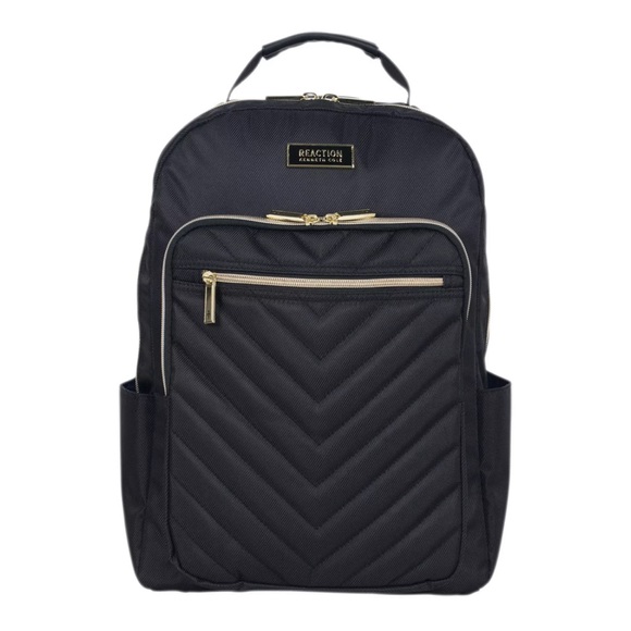 Kenneth Cole Reaction Black Quilted Backpack - Picture 1 of 5